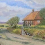Jean Walker. ''Country Cottage'' Pastel Framed A4 £40