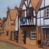 Jean Walker '' Castle Coombe Wiltshire. Pastel. A4 £ 40