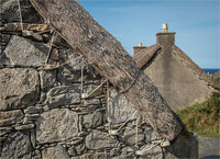 SECURING THE THATCH OF A BLACKHOUSE