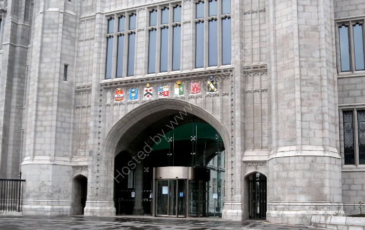 Building - Entrance to Marischal College, Aberdeen (the second largest granite building in the world)