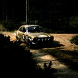 Gold Ford Escort, Scottish Rally, Whiteash Forest, 1968