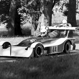 HILL CLIMB - Doune, 24 April, 1983, Unknown driver in his 1hp (human-power) Mallock in the Esses