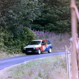 HILL CLIMB - Fintray 08 August, 1982, Doug Dawson (Metro) Understeering into the undergrowth at Combine Corner