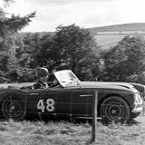 HILL CLIMB - Fintray 14 August, 1966 (Unknown driver in his Austin Healey shortly after the start)