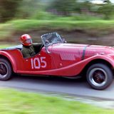 HILL CLIMB - Fintray 14 June, 1987, Brian Hopkin (Morgan) Rounding Ruin-Corner