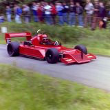 HILL CLIMB - Fintray 14 June, 1987 (Unknown driver and car braking for the Hairpin)