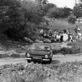 HILL CLIMB - Fintray 16 June, 1985 A less-than-successful attempt at exiting Ruin Corner for this Ford Escort driver