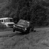 HILL CLIMB - Fintray 17 June, 1979 (Unknown driver comes a cropper in his Hillman Imp at Ruin Corner)