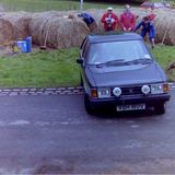 HILL CLIMB - Fintray 17 May, 1987, Angus Buchan (Talbot Sunbeam Lotus) Attempting a different line through Ruin Corner (it didn't work)