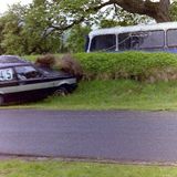 HILL CLIMB - Fintray 17 May, 1987, Angus Buchan (Talbot Sunbeam Lotus) Head-Butts the bank at Ruin Corner