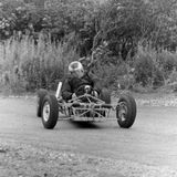 HILL CLIMB - Fintray 24 September, 1967, Alex Sutherland (ex Jim Sword Dagger) In the act of spinning at the Hairpin
