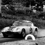 HILL CLIMB - Fintray 25 June, 1967, Ernie Blackadder (Lotus Elan) Braking hard for the Hairpin