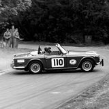 HILL CLIMB - Fintray 27 May, 1984, Gilbert Campbell (Triumph TR5) Taking an interesting line through Ruin Corner...(1)