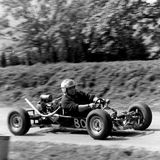 HILL CLIMB - Fintray, 2 June, 1968, Alex Sutherland in the ex-Jim Sword Dagger at Ruin Corner