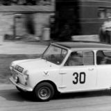 HILL CLIMB - Fintray 30 June, 1968, Brian Innes (Mini Cooper) Rounding Ruin Corner