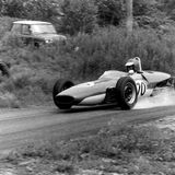 HILL CLIMB - Fintray 30 June, 1968, Tom Walkinshaw (Unknown car) Locking up at the Hairpin