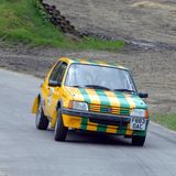 HILL CLIMB - Fintray, 8 May, 2010, Andrew Smith (Peugeot 205GTi) Former Scottish Autocross Champion rounding Ruin
