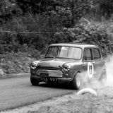 HILL CLIMB - Fintray, (Unknown Date) John Whyte in his Seamless Mini Cooper S tyre-smoking out of Combine Corner