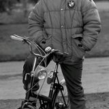 HILL CLIMB - Kenny Allen pedalled a wide variety of vehicles, even this one.....At Doune, 17 June, 1984