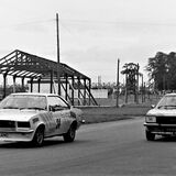 John Cleland takes the lead from Hamish Irvine (Opel Commodores), Ingliston, 17 August, 1980
