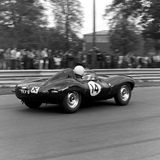 RACE - Ingliston, 12 October, 1980, Willie Green (Jaguar D-Type) Exiting the Esses