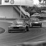 RACE - Ingliston, 20 July, 1980, Murray Burgess (Ford Escort Chevrolet) and Ron Cumming (Ford Escort) Battling it out