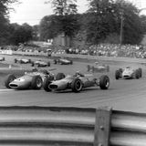 RACE - Ingliston, 23 July, 1967, Jock Russell (F1 Lotus Ford) muscles his way into the lead from Willie Forbes (Lotus BMW)