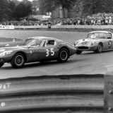 RACE - Ingliston, 23 July, 1967 Unknown driver in the Marcos 1800 with Ernie Blackadder's Lotus Elan close behind