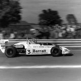 RACE - Ingliston, 23 July, 1979, Rick Gorne (Argo JM1X) seconds before his Barratt Homes car hit an oak tree