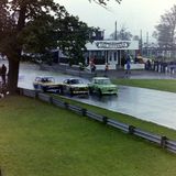 RACE - Ingliston, 24 July, 1983, A Drambuie Sandwich (now there's a thought...) Ian Forrest's Hillman Imp being squeezed soon after the start
