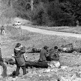 RALLYSPRINT - Durris, 30 April, 1967 Unknown driver at the start of his roll (Mini Cooper S)