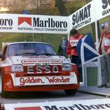 RALLY -1985 Granite City Rally, Ken Wood and Peter Brown (MG Metro 6R4) getting flagged off by Lord Provost Henry Rae