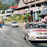 RALLY - 1987, 8th Himalayan Rally, Mike Jackson and Howard Patterson (Opel Manta 400) Leaving Nainital