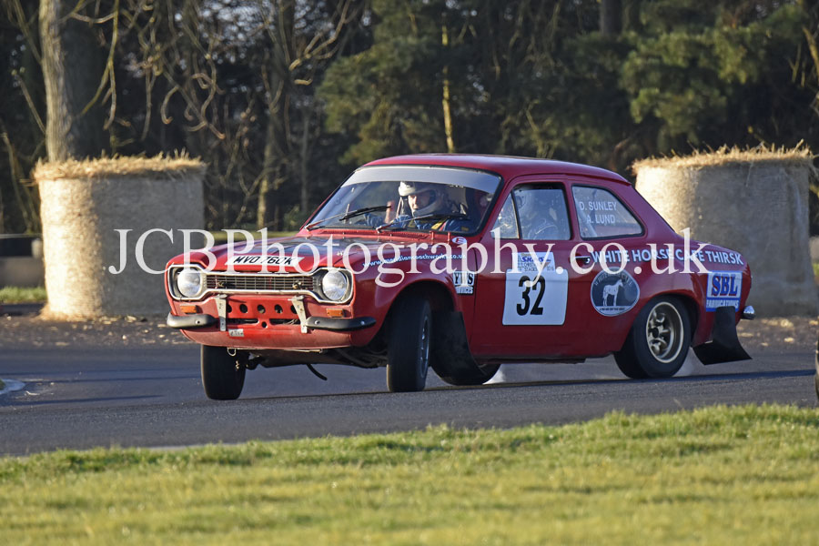Ford Escort MkI driven by Alex Lund and co-driver David Sunley