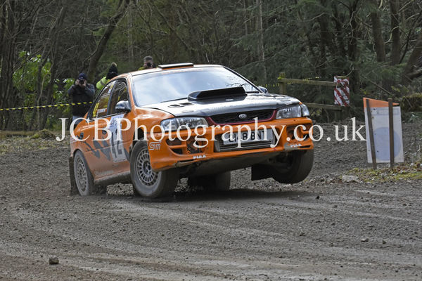 Subaru Impreza driven by Rob Herrington and Co-driver Charlotte Wainwright