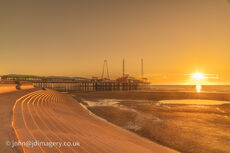 Blackpool central pier at sunset