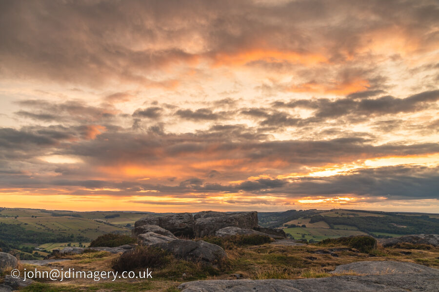 Dramatic sky at Baslow edge