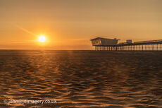 Southport pier at sunset