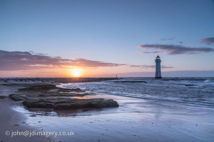 Sun, sea and stones at New Brighton