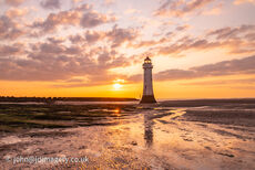 Sunset and reflections at perch rock lighthouse 2