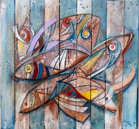 900mm x 900mm Acrylic on board