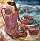 Set Dressing for Main Street Cafe, Emmerdale itv. 1000mm x 1000mm