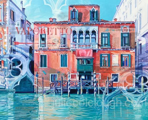 View from the Vaporetto, The Grand Canal, Venice, Italy
