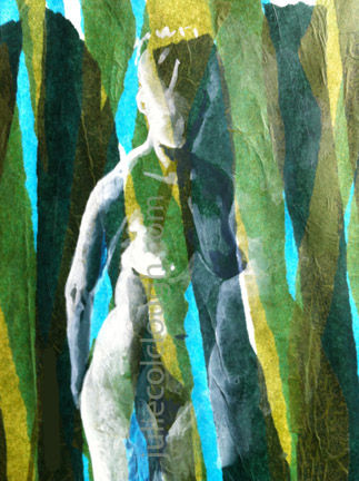 life drawing with collage