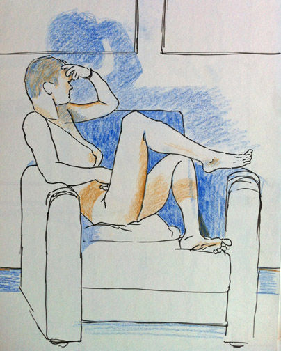 Shadows, pen & pencil
