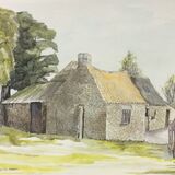 Hardgate Lambing barn. Watercolour and ink Original SOLD but prints available