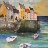 ‘Harbour with boats'’ Original and prints available
