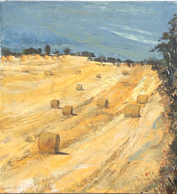 Between Octon and Cowlam East Yorkshire - acrylic SOLD