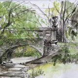 Bridge Boynton Hall East Yorkshire pen and watercolour