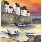 'Insprired by Staithes no 2' Commission - Acrylic on canvas SOLD (no prints)